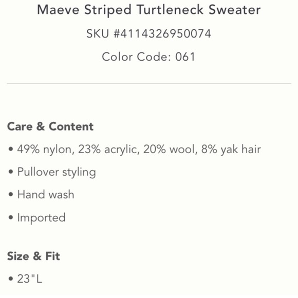 Maeve Pink and Burgundy Striped Turtleneck Sweater - Picture 5 of 15